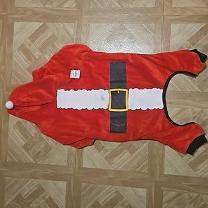 Dog Santa suit with hood